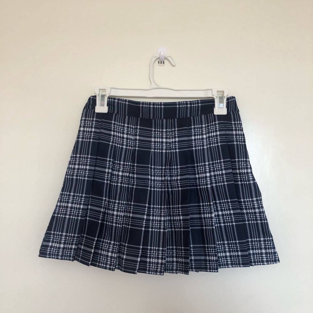 Plaid pleated skirt